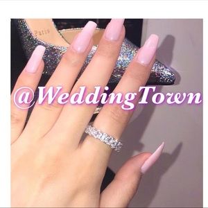 Eternity Ring Sterling Silver S925 baguette